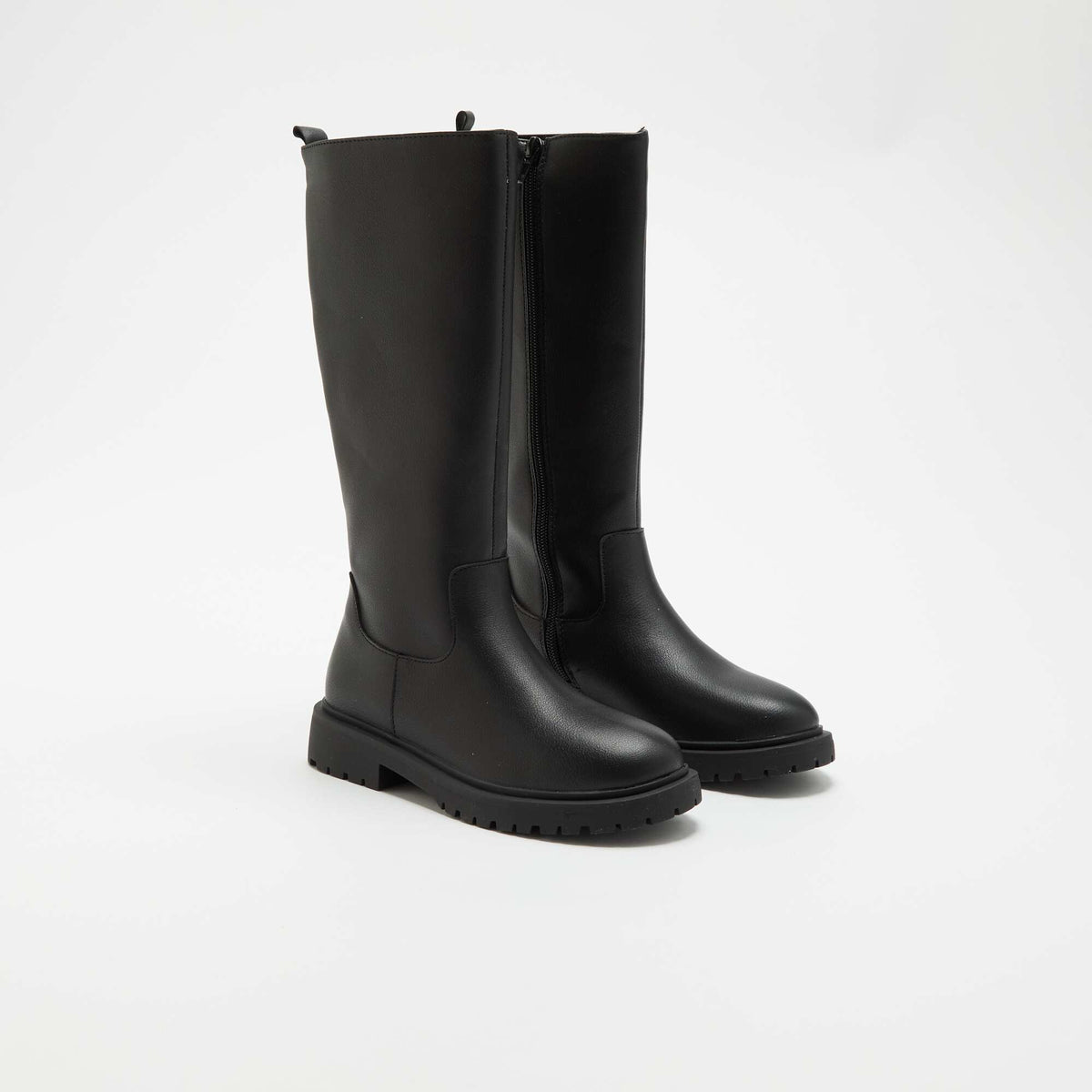 Paire de bottes montantes en simili NOIR