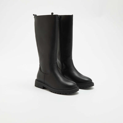 Paire de bottes montantes en simili NOIR