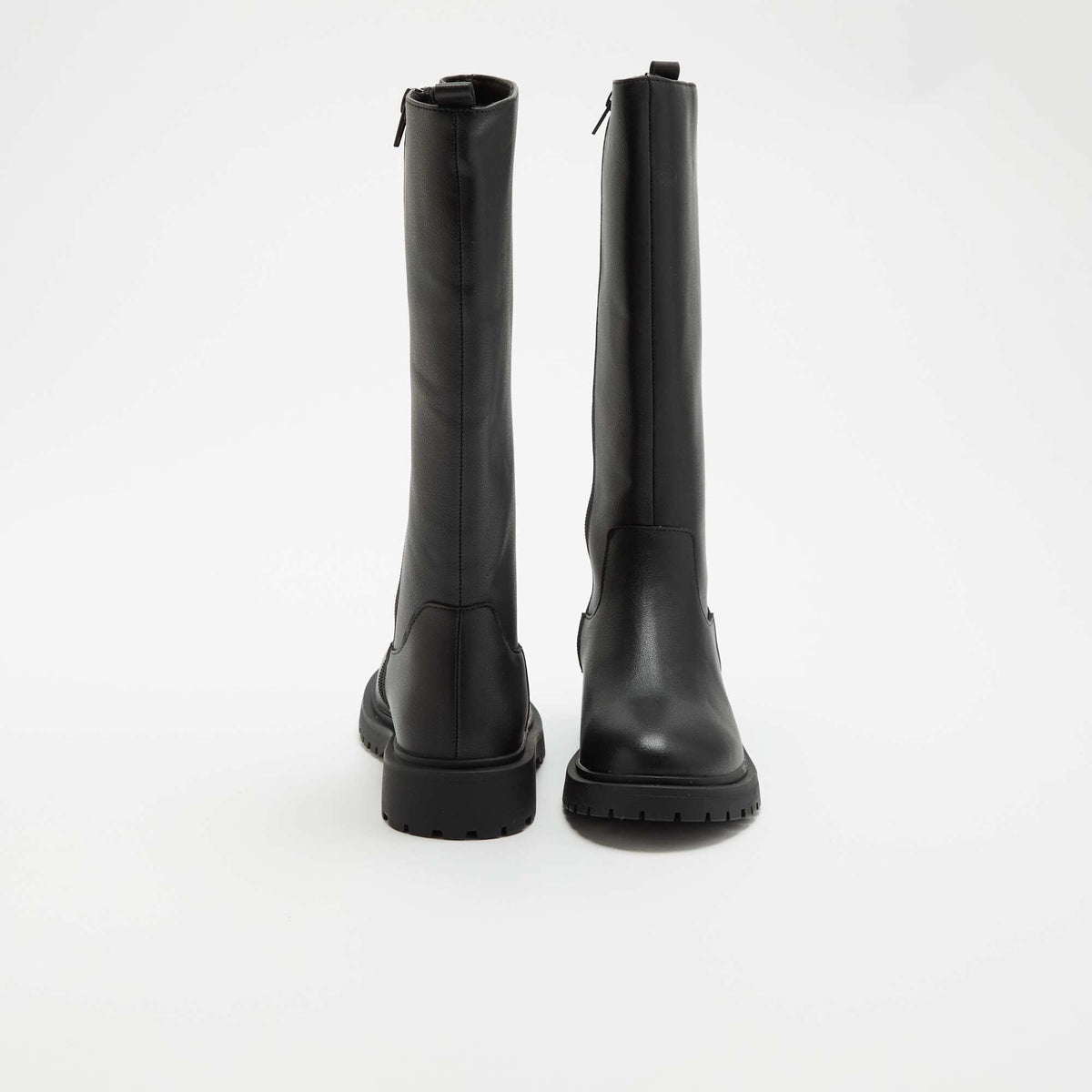 Paire de bottes montantes en simili NOIR