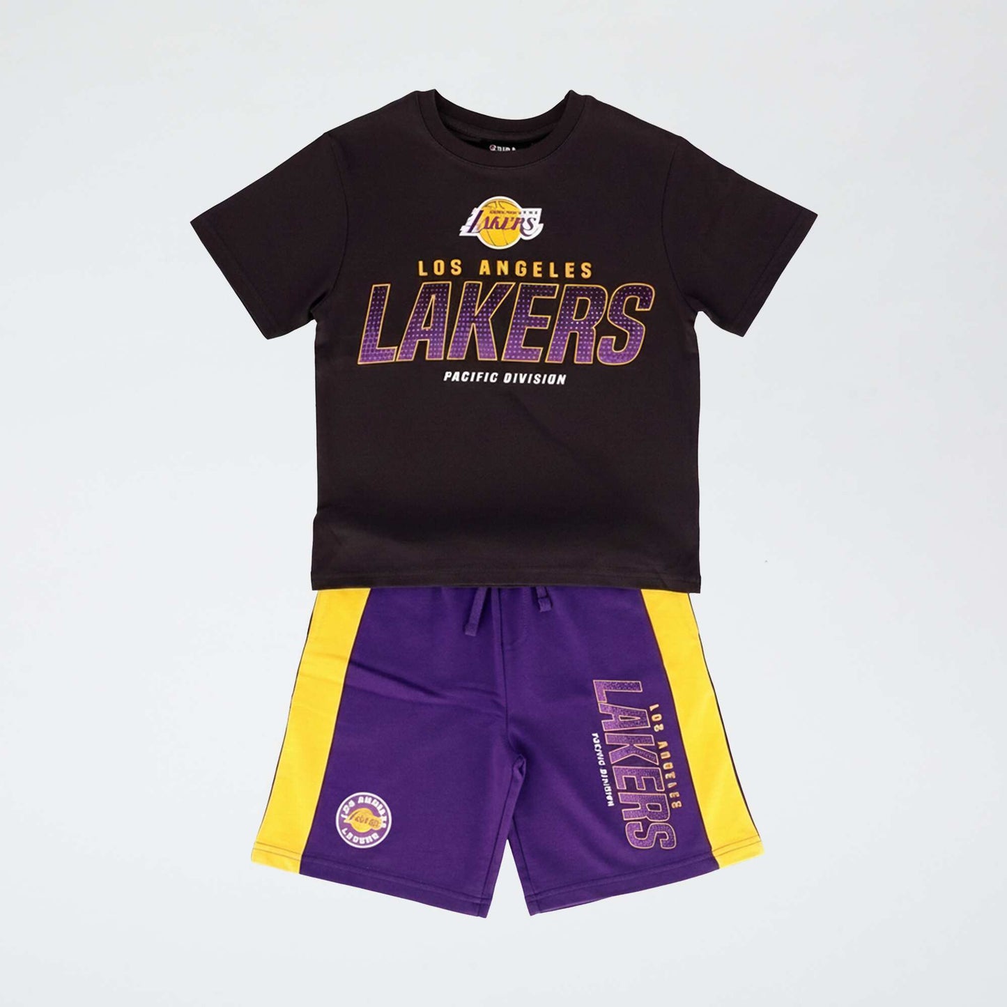 Ensemble 'NBA' 2 pièces  short + T-shirt GRIS