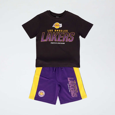 Ensemble 'NBA' 2 pièces  short + T-shirt GRIS