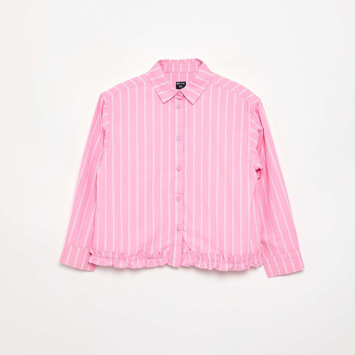 Chemise en popeline avec base volantée ROSE