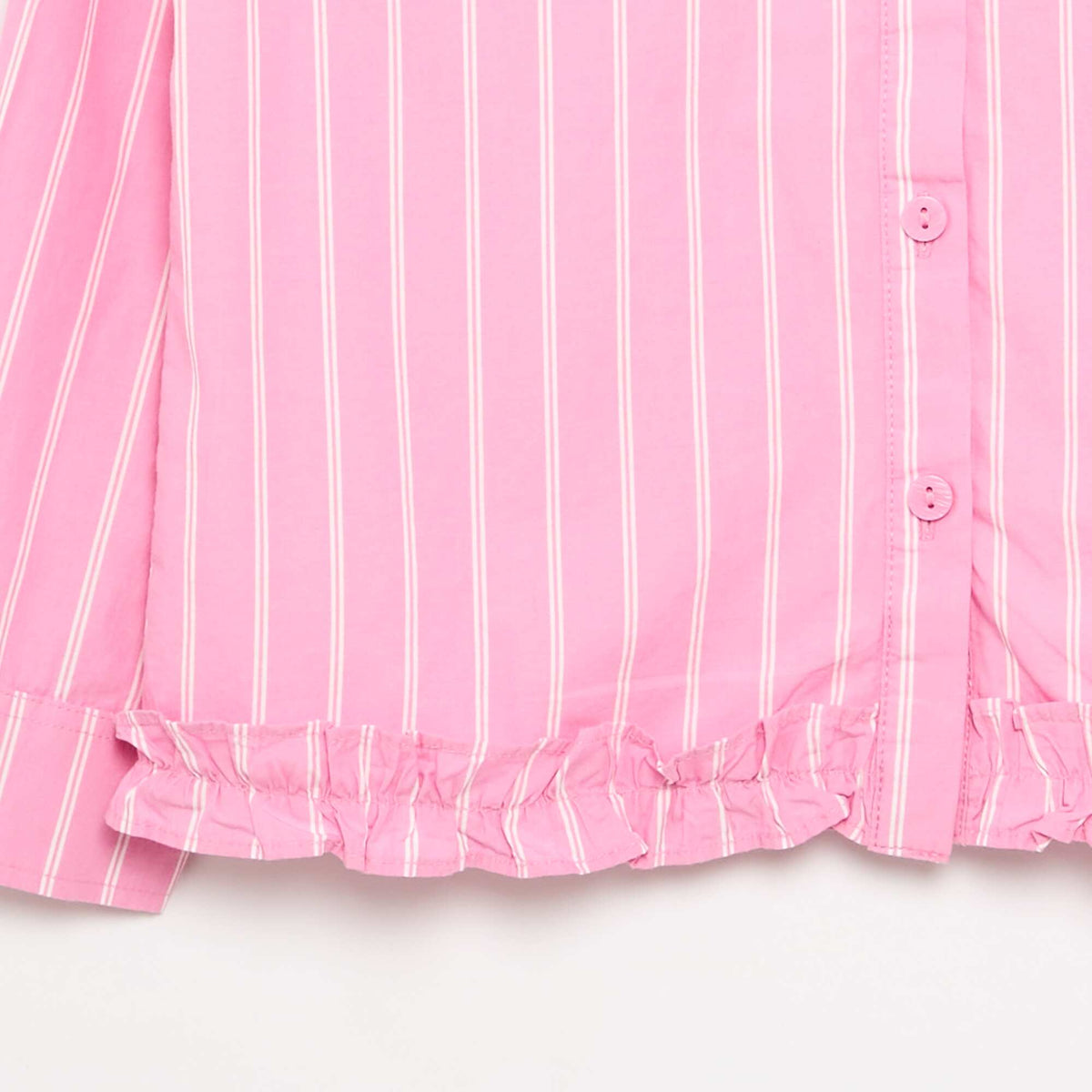 Chemise en popeline avec base volantée ROSE