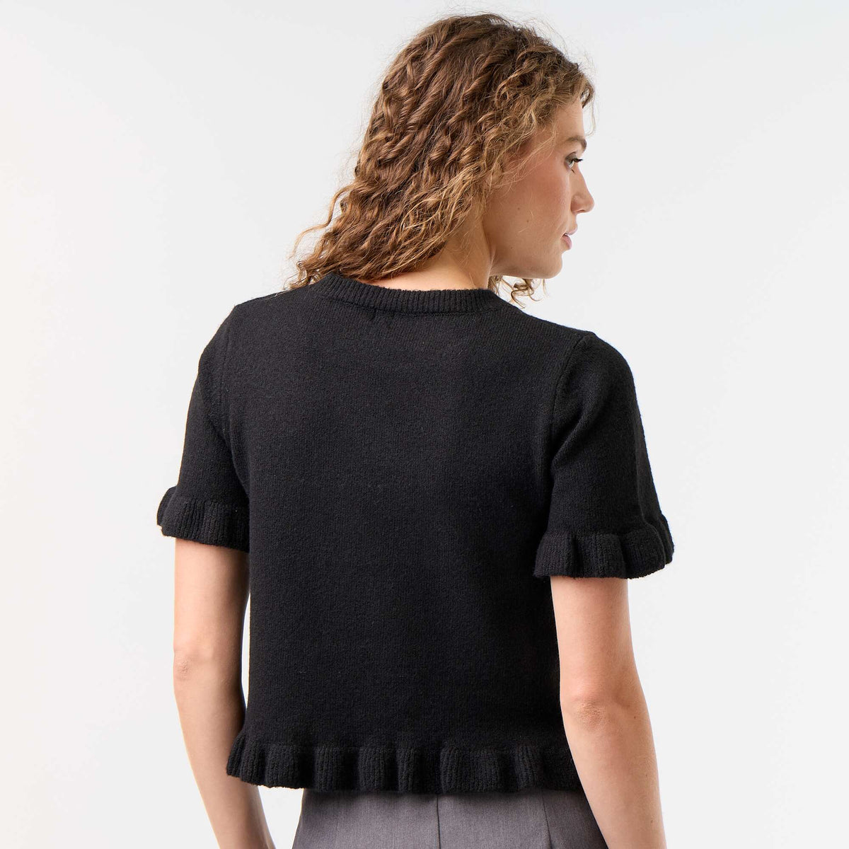 Pull en maille grosse jauge NOIR