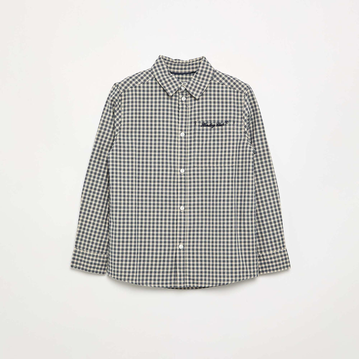 Chemise à carreaux en flanelle BLANC