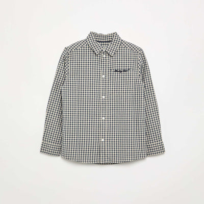 Chemise à carreaux en flanelle BLANC