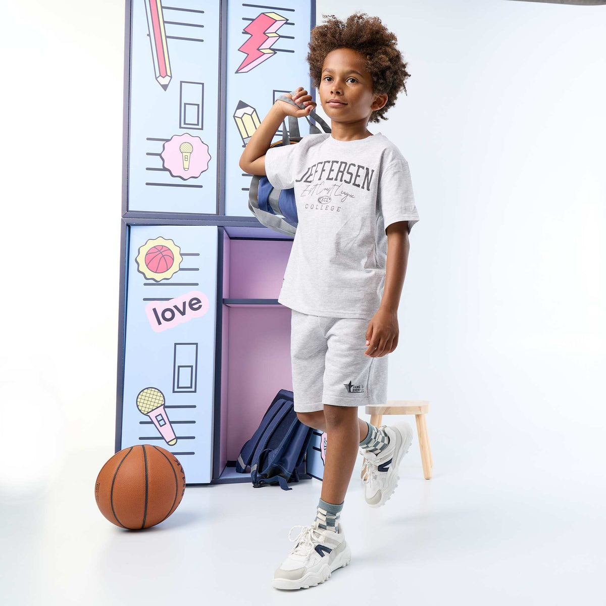 Ensemble short + t-shirt - 2 pièces GRIS