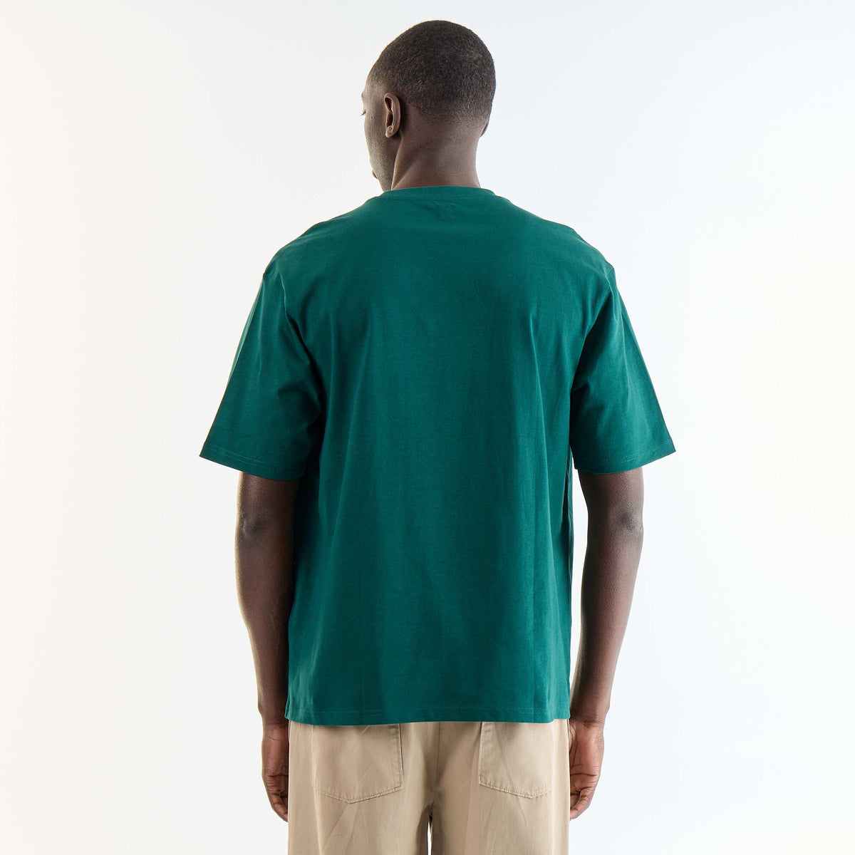 T-shirt homme en coton à col rond VERT