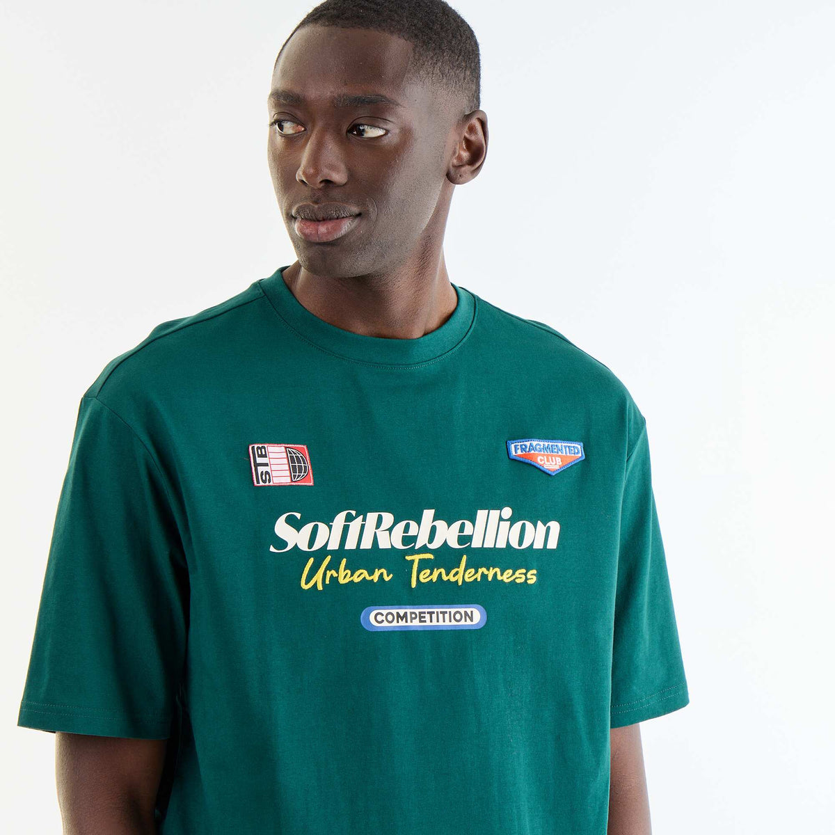 T-shirt homme en coton à col rond VERT