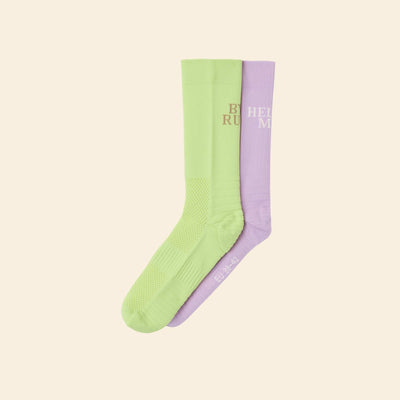 Lot de 2 paires de chaussettes hautes VIOLET