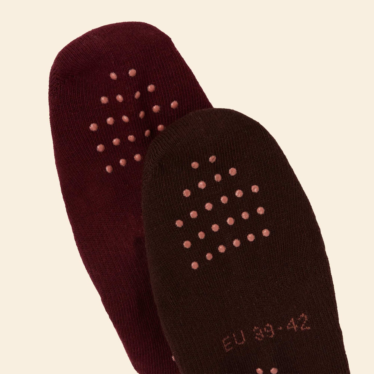 Lot de 2 paires de socquettes yoga MARRON