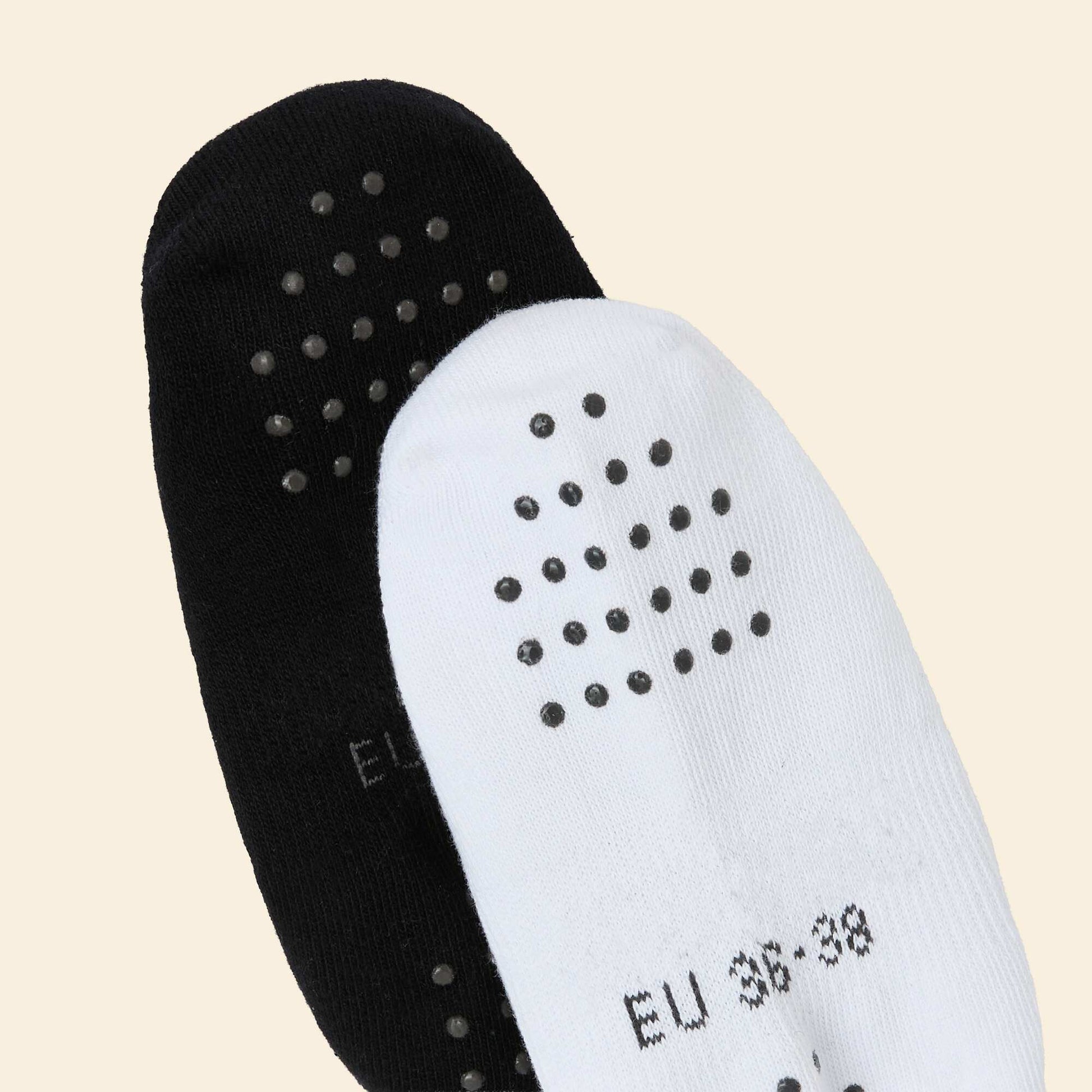 Lot de 2 paires de socquettes yoga NOIR