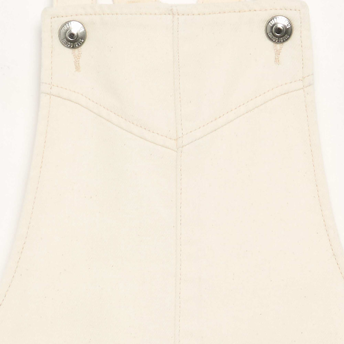 Robe salopette en twill uni BLANC