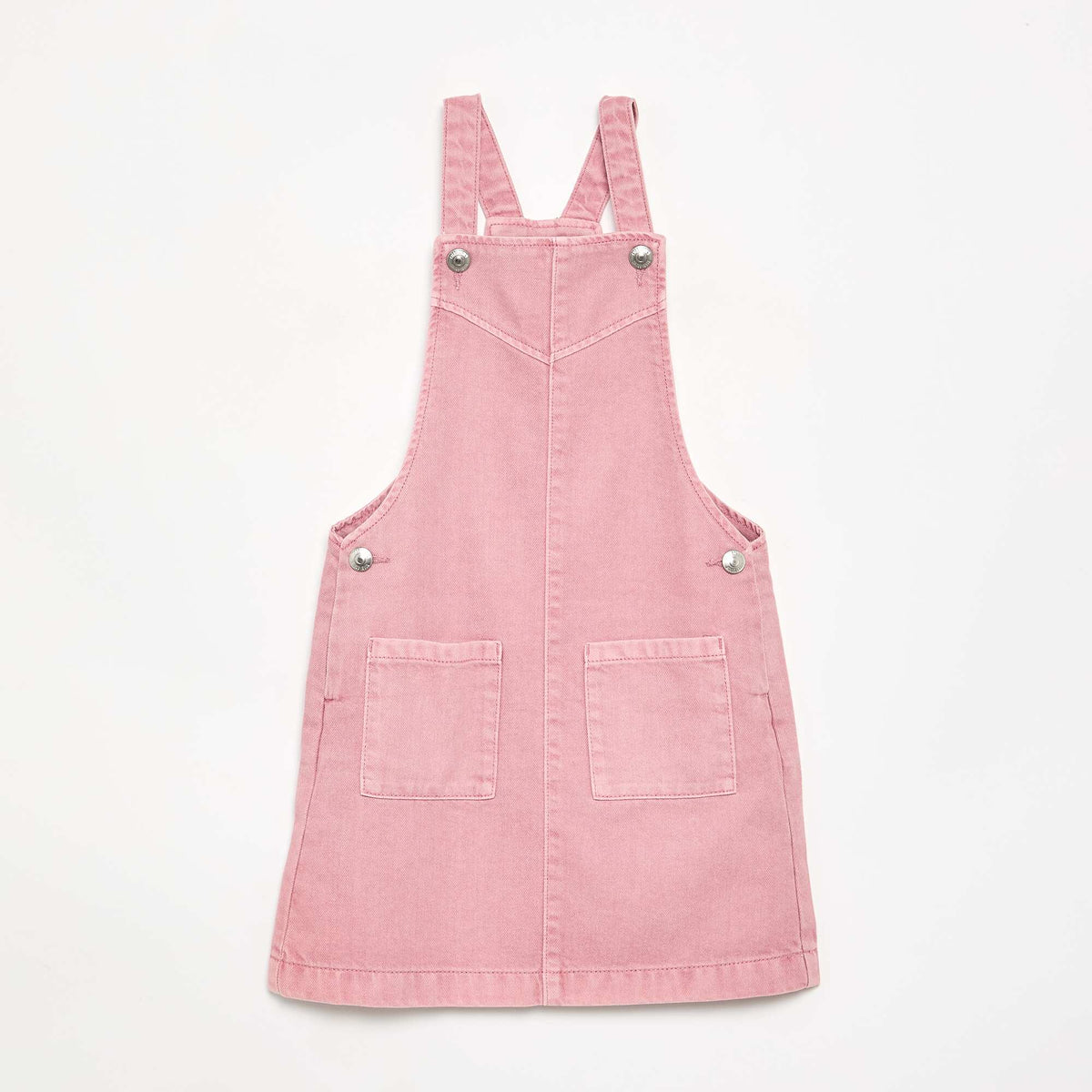 Robe salopette en twill uni ROSE