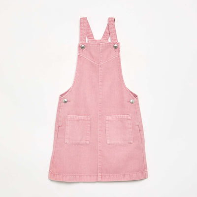 Robe salopette en twill uni ROSE