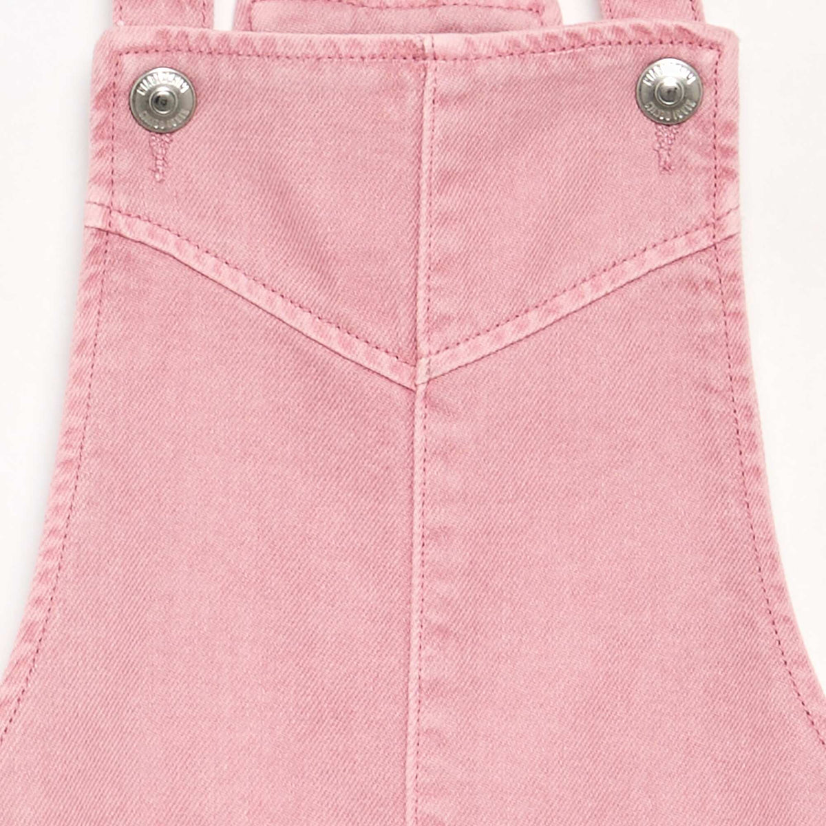 Robe salopette en twill uni ROSE