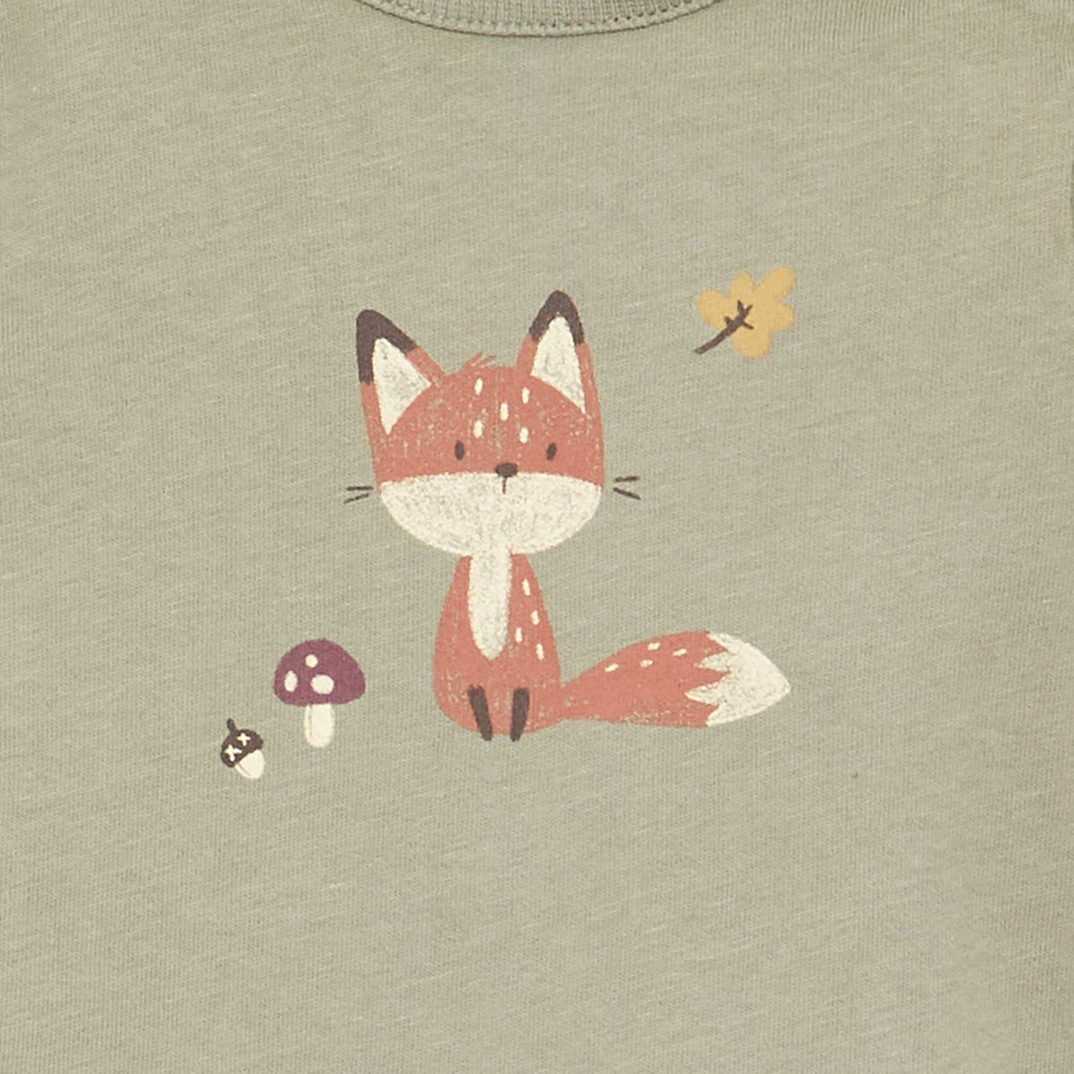 T-shirt imprimé à manches longues VERT