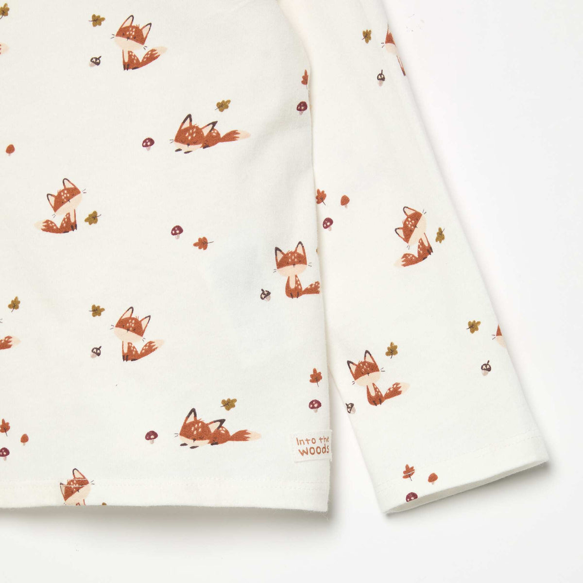 T-shirt imprimé à manches longues BEIGE