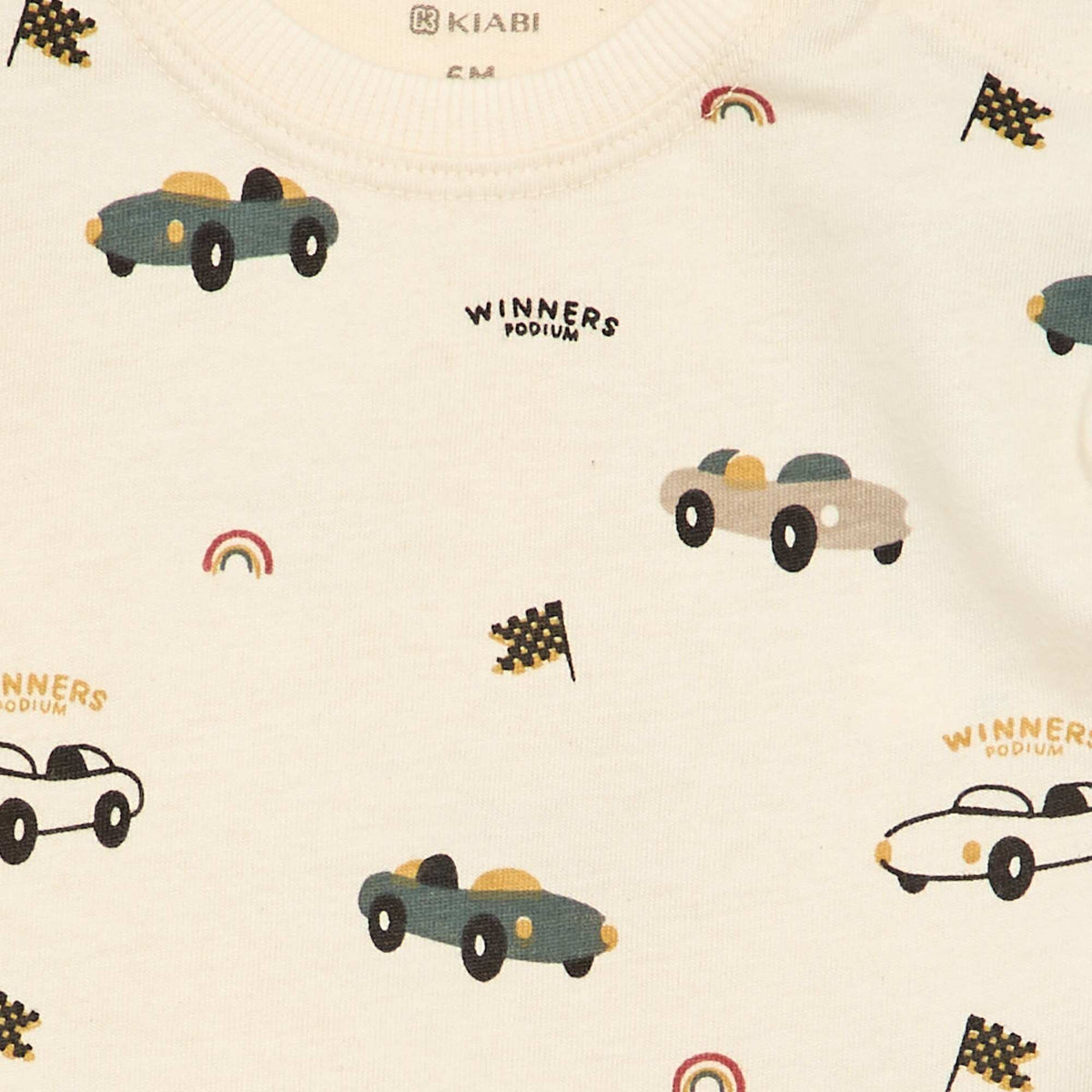 T-shirt imprimé à manches longues BLANC