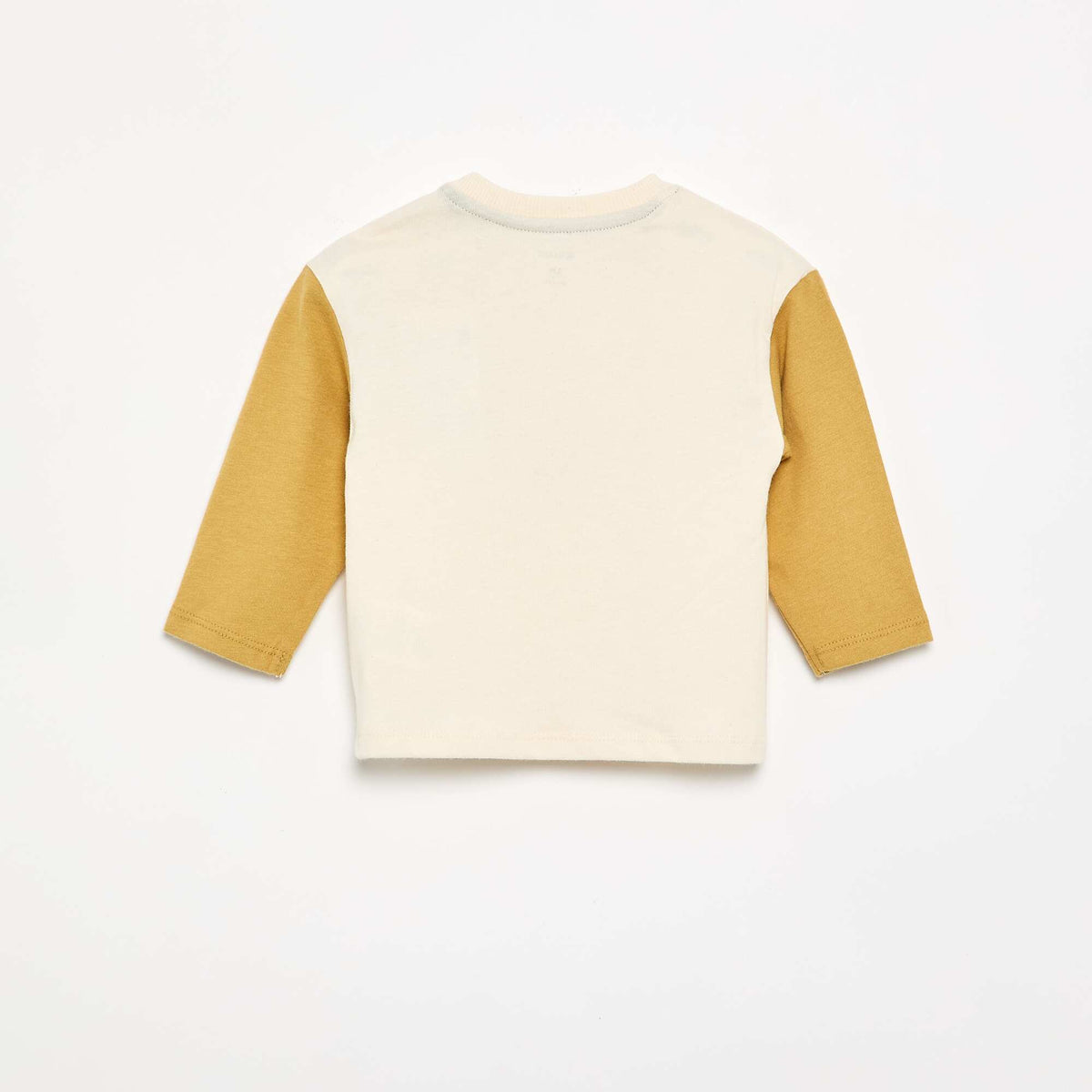 T-shirt imprimé à manches longues BLANC