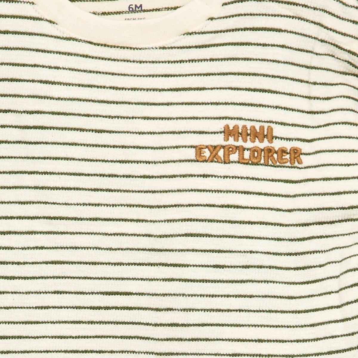 T-shirt rayé manches longues VERT