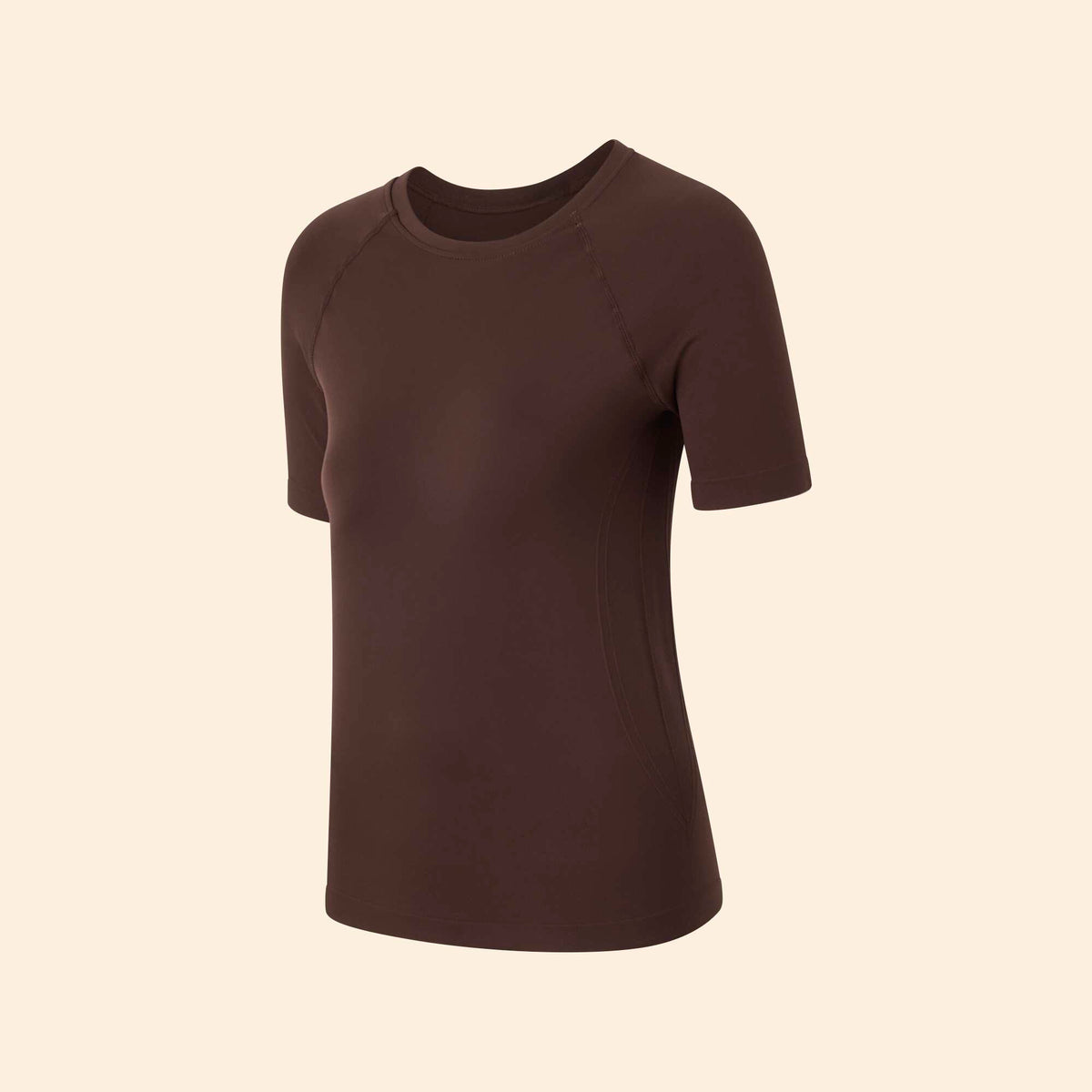 Tee-shirt de sport effet seconde peau MARRON