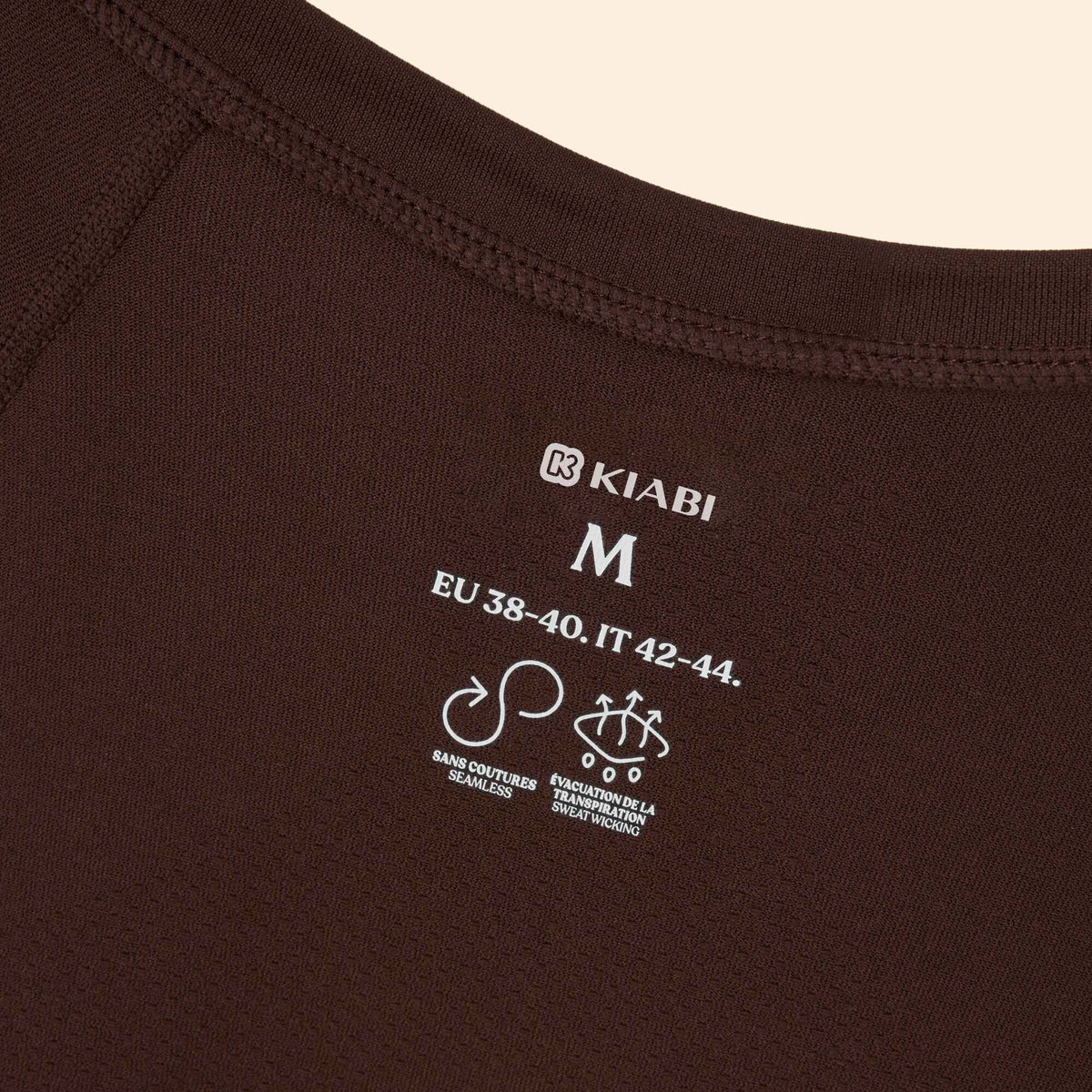 Tee-shirt de sport effet seconde peau MARRON