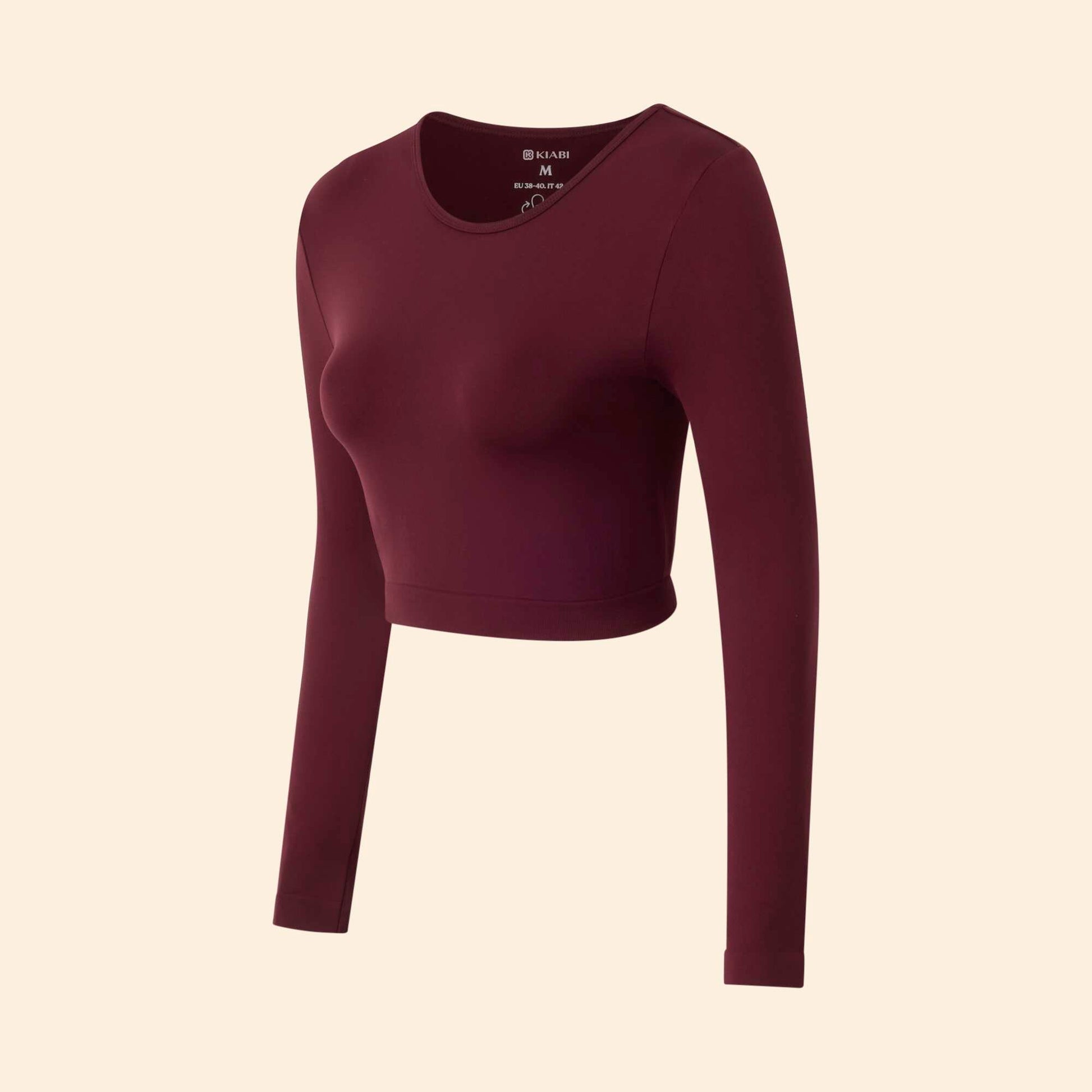 Tee-shirt de sport manches longues ROUGE