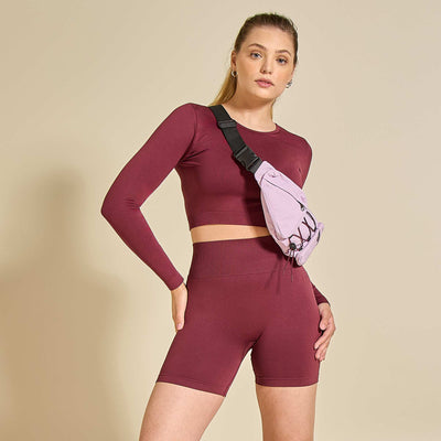 Short de sport sculptant ROUGE