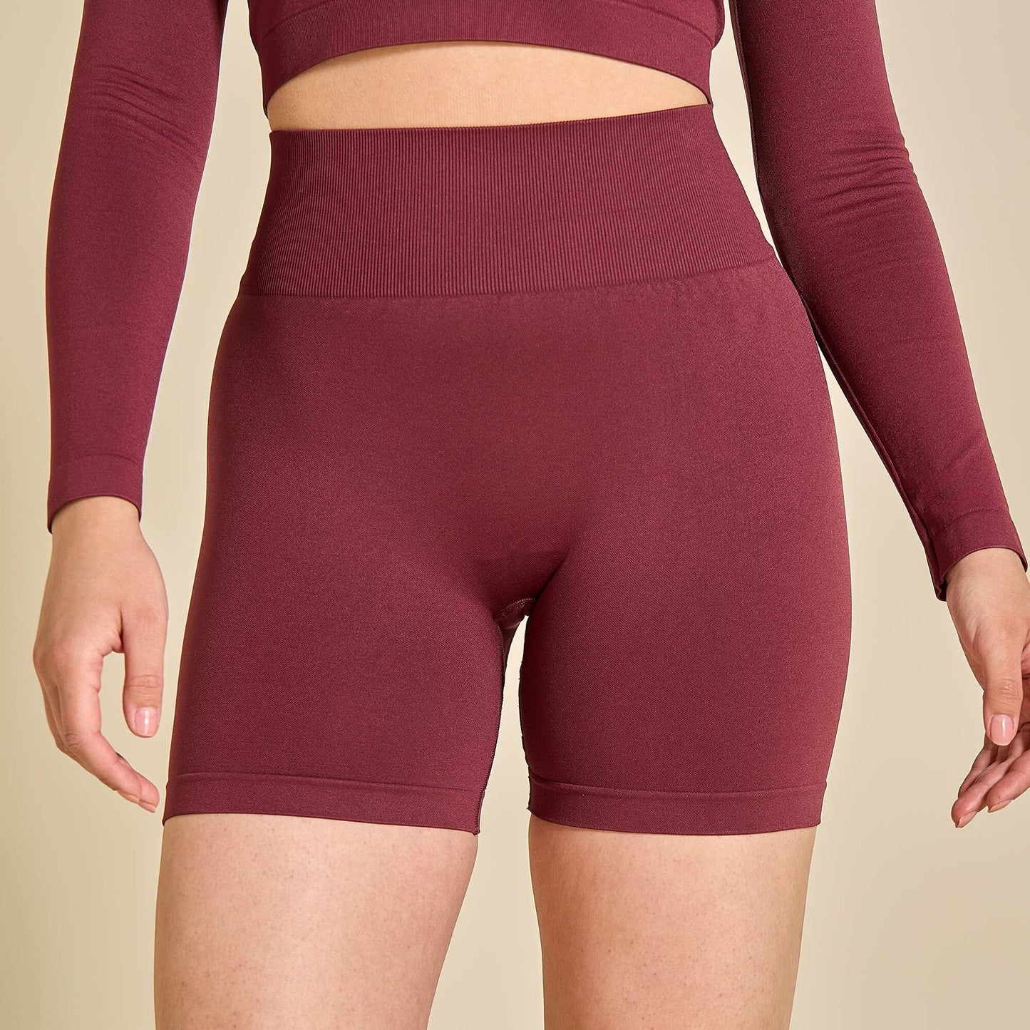 Short de sport sculptant ROUGE