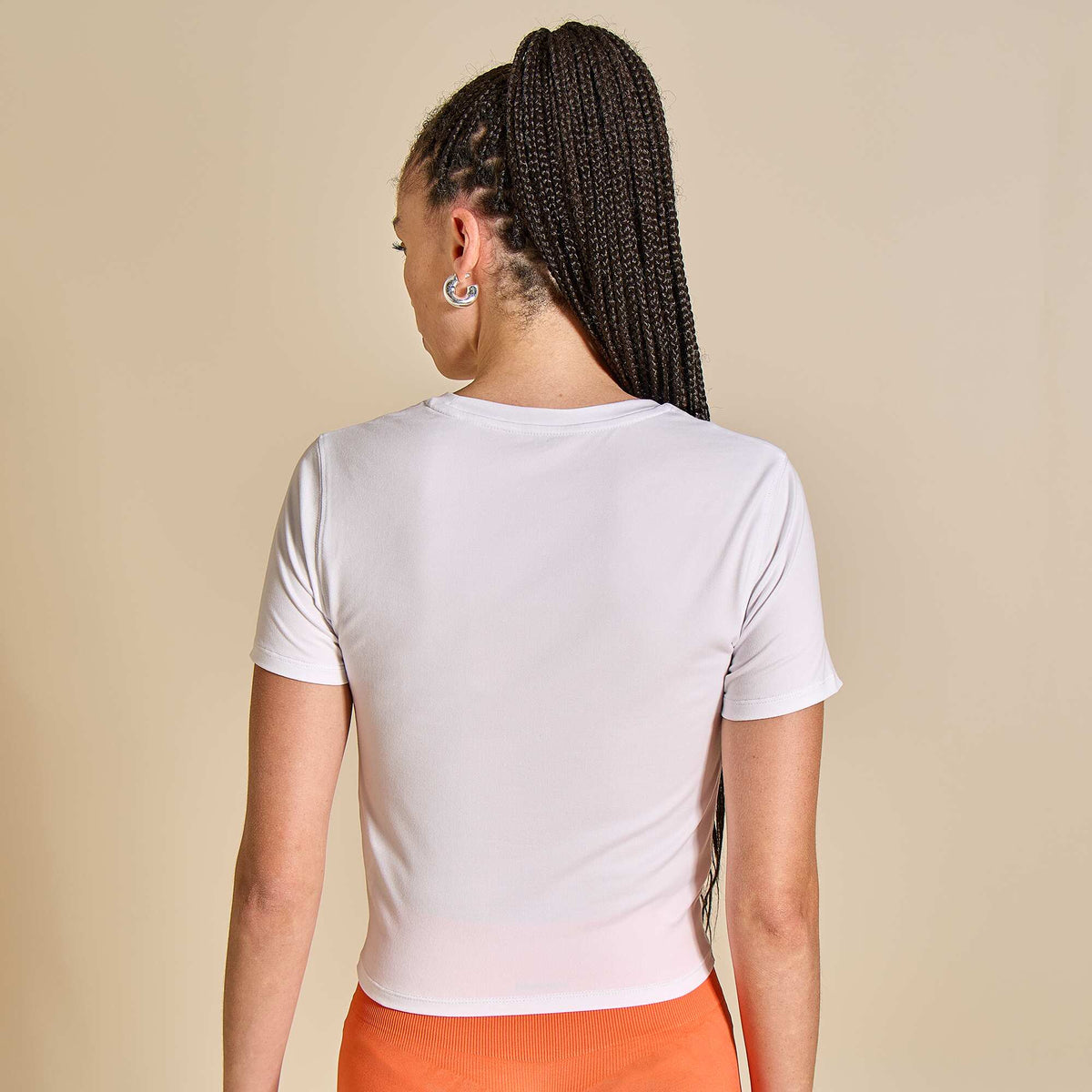 Tee-shirt de sport froncé BLANC