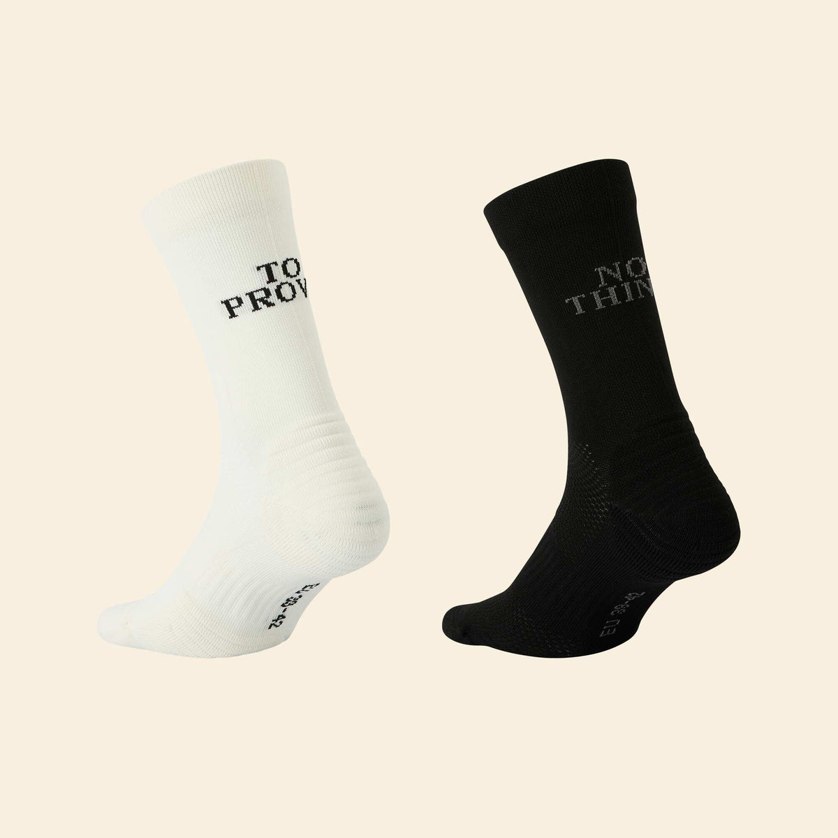 Lot 2 chaussettes avec inscription NOIR