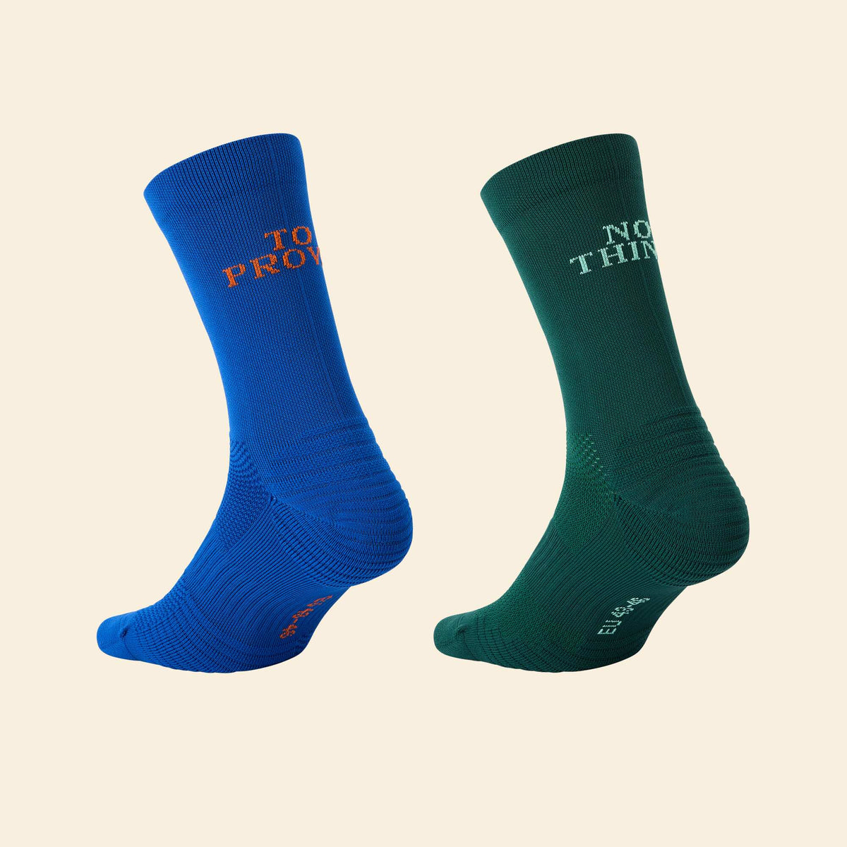 Lot 2 chaussettes avec inscription VERT