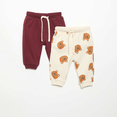 Lot de 2 pantalons en molleton BORDEAUX