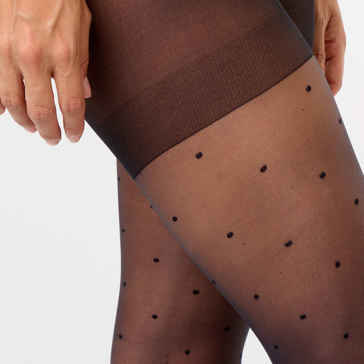 Paire de collants à pois NOIR