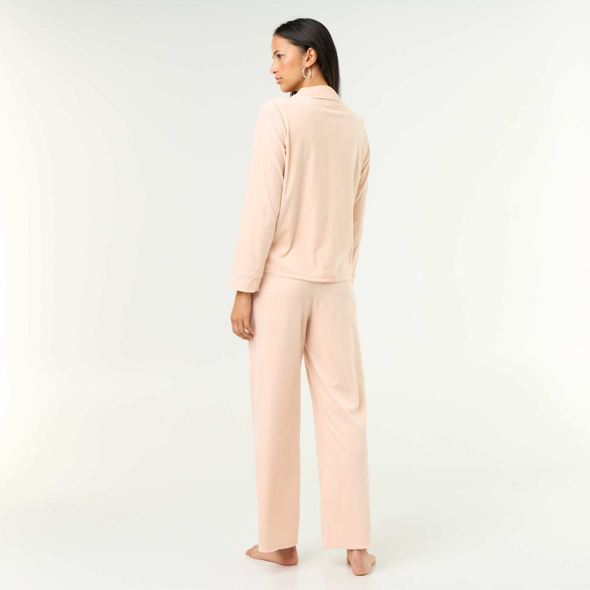 Ensemble pyjama 2 pièces - Chemisier + pantalon BEIGE