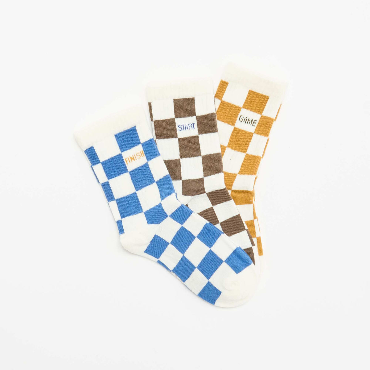 Lot de 3 chaussettes montantes fantaisie VERT