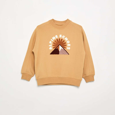 Sweat oversize imprimé BEIGE