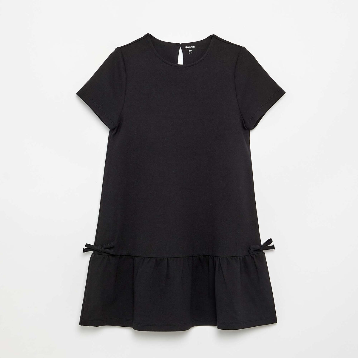 Robe imprimée à manches courtes NOIR