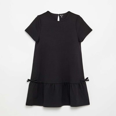 Robe imprimée à manches courtes NOIR