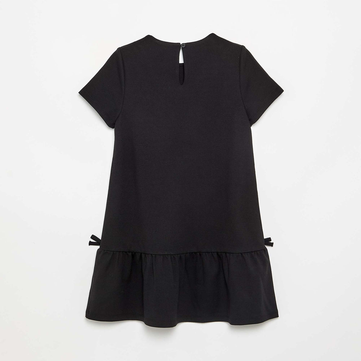 Robe imprimée à manches courtes NOIR