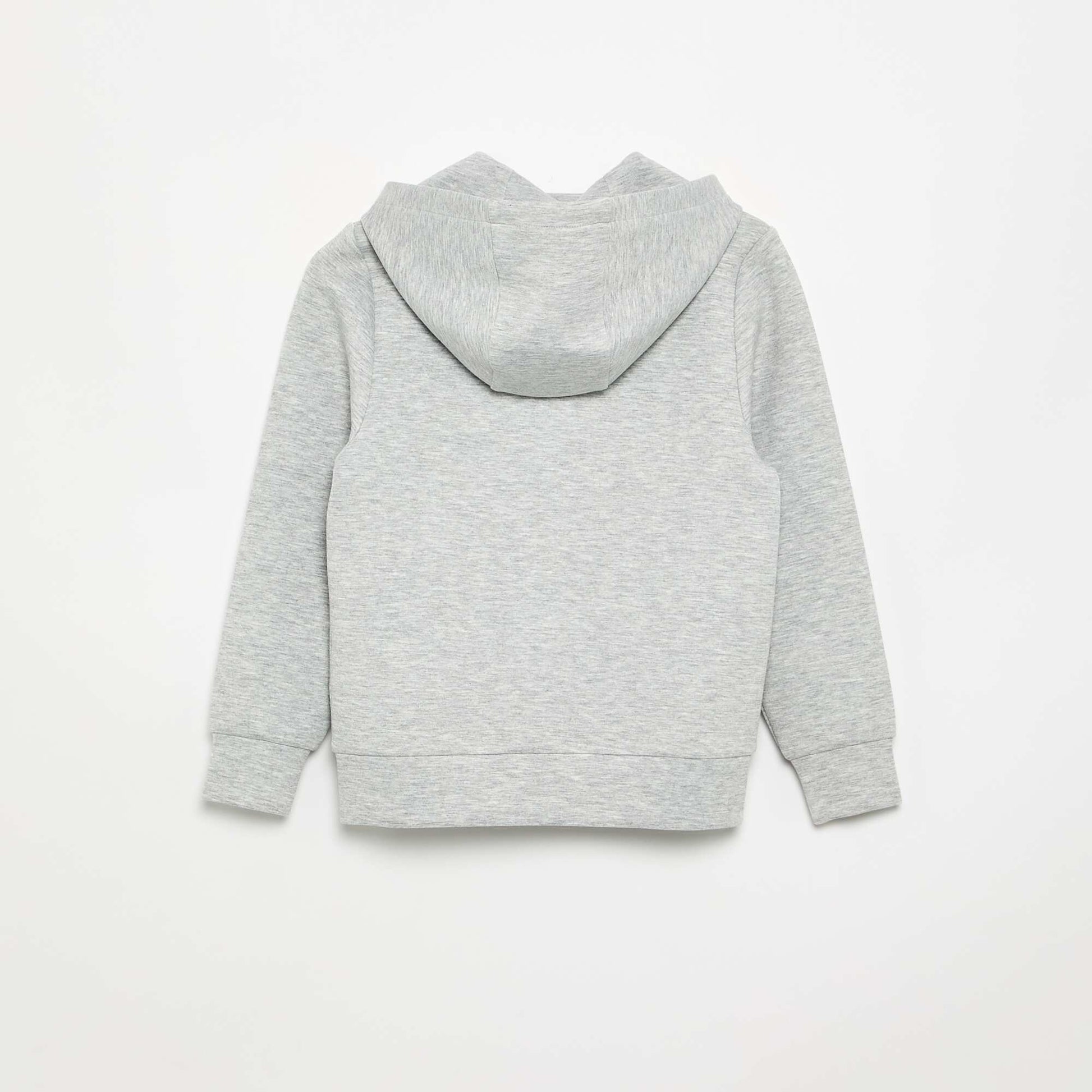 Sweat à capuche zippé avec 2 poches zippées GRIS
