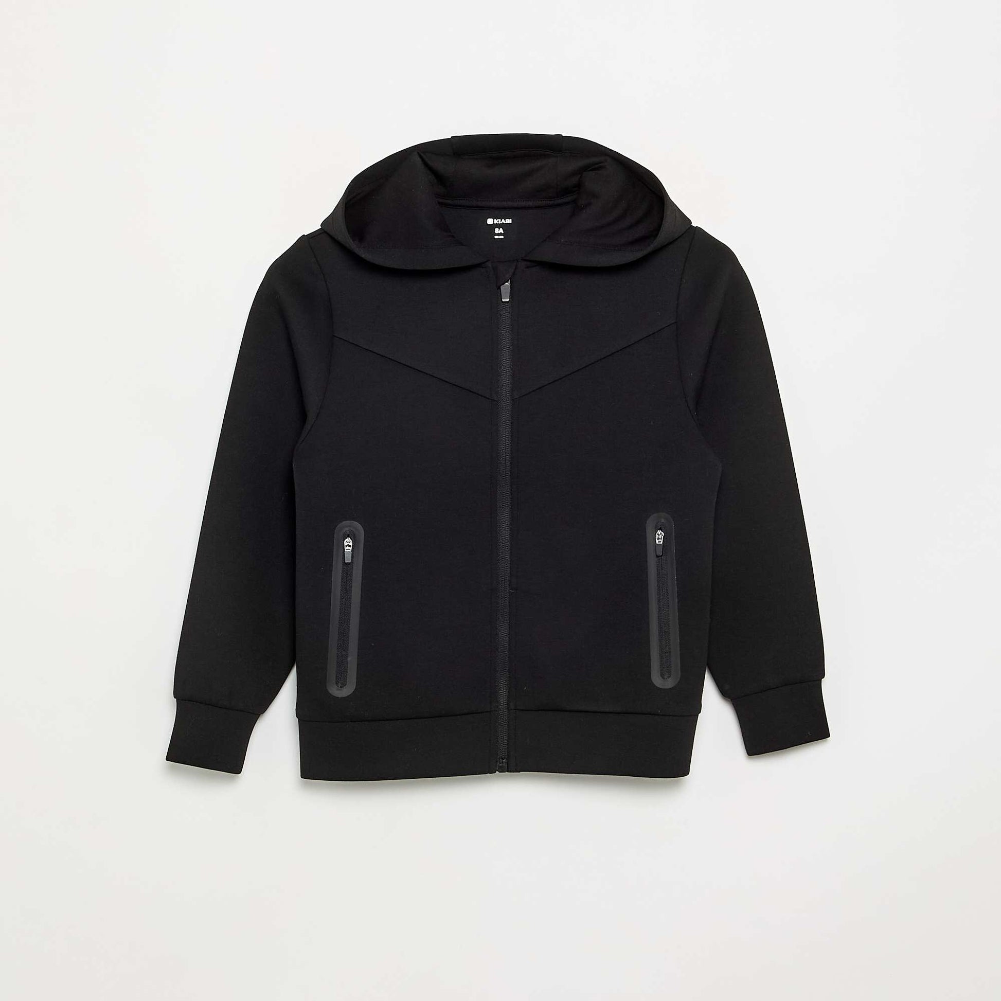 Sweat à capuche zippé avec 2 poches zippées NOIR