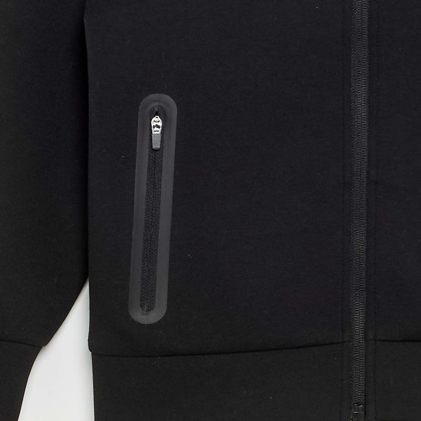 Sweat à capuche zippé avec 2 poches zippées NOIR