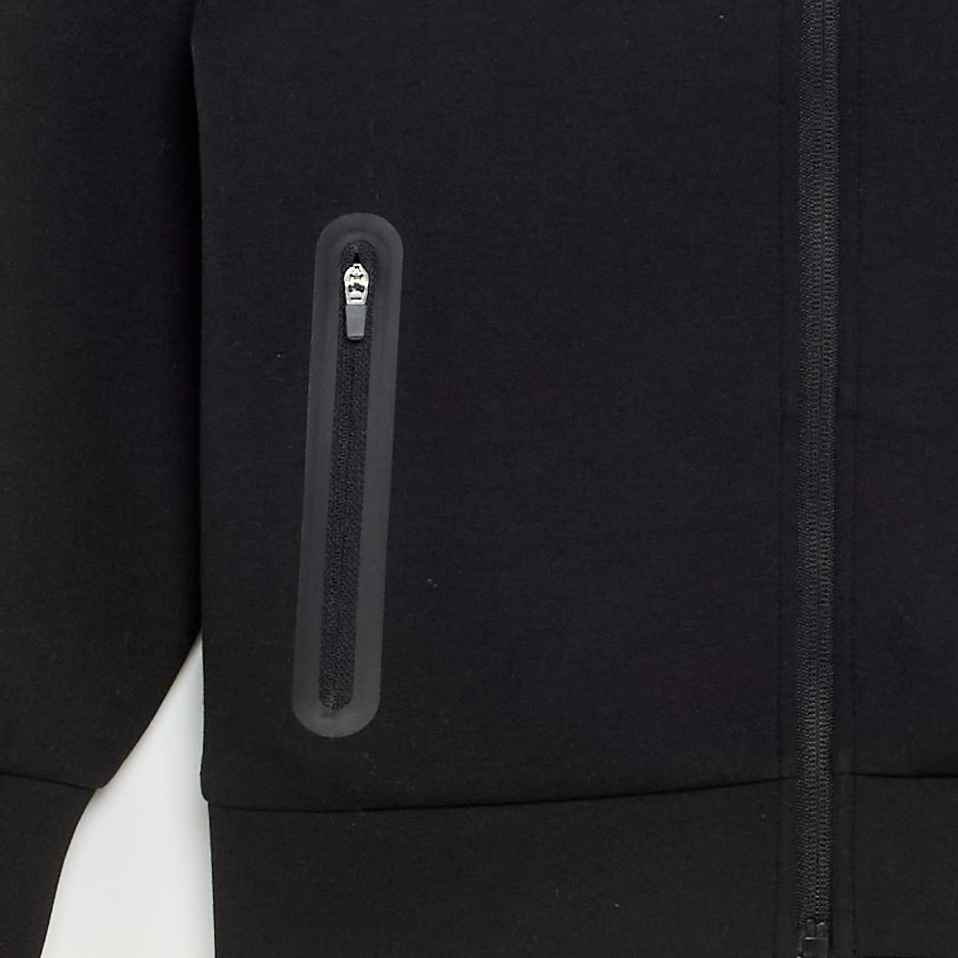 Sweat à capuche zippé avec 2 poches zippées NOIR