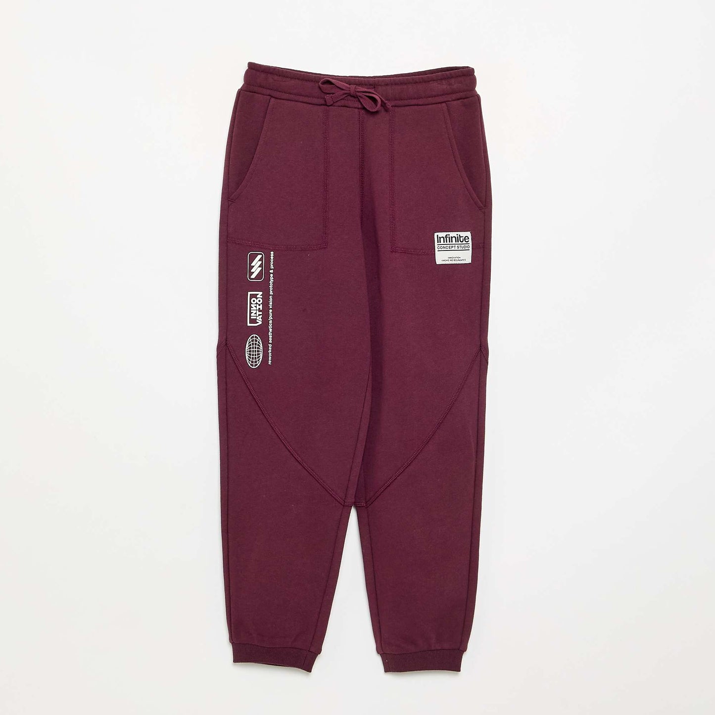 Jogging de sport en French Terry ROUGE