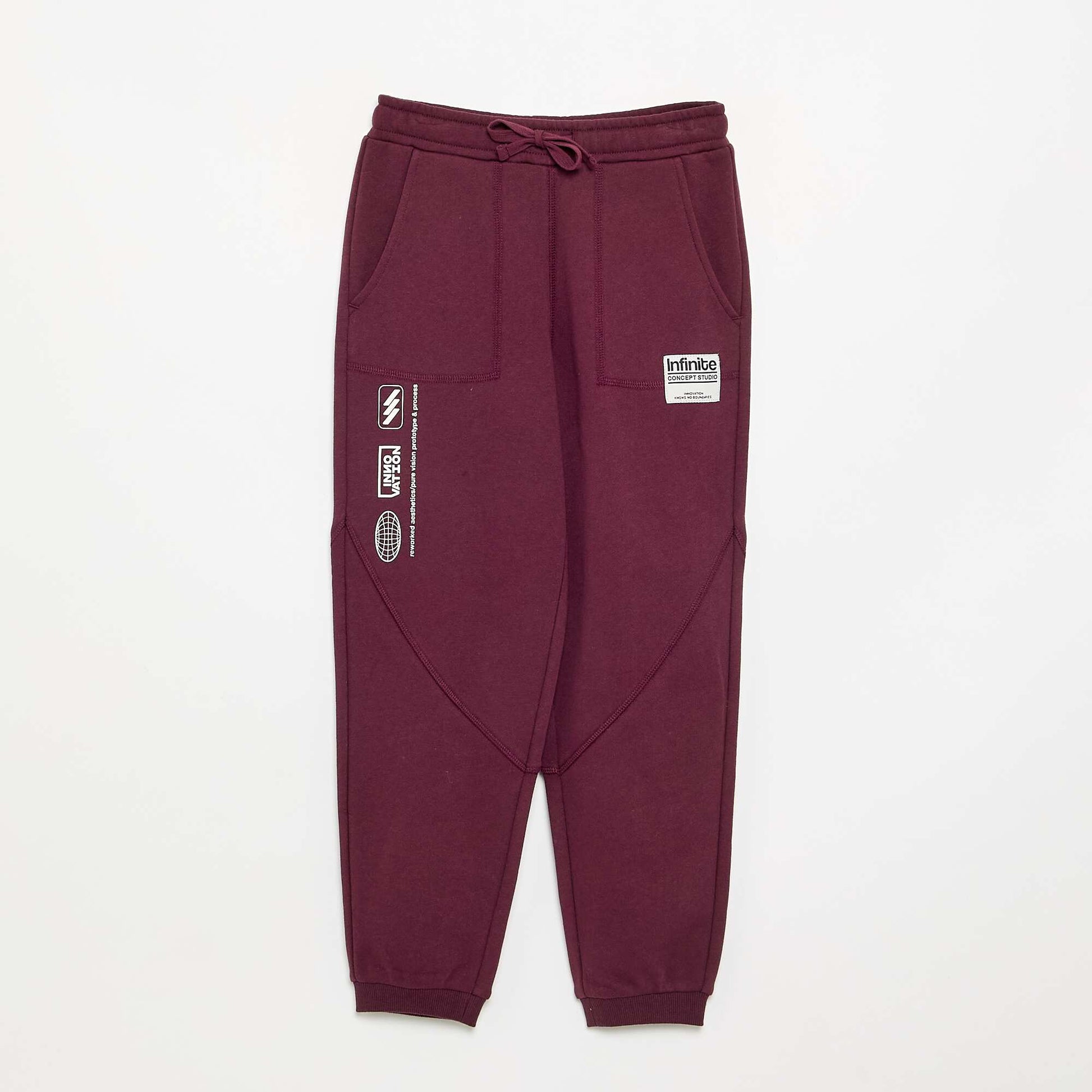 Jogging de sport en French Terry ROUGE