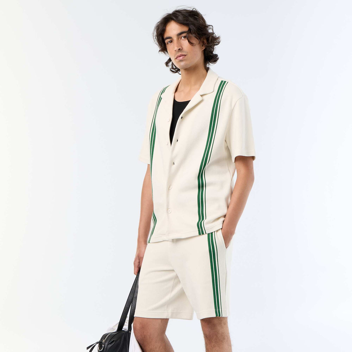 Bermuda en maille lourde BEIGE