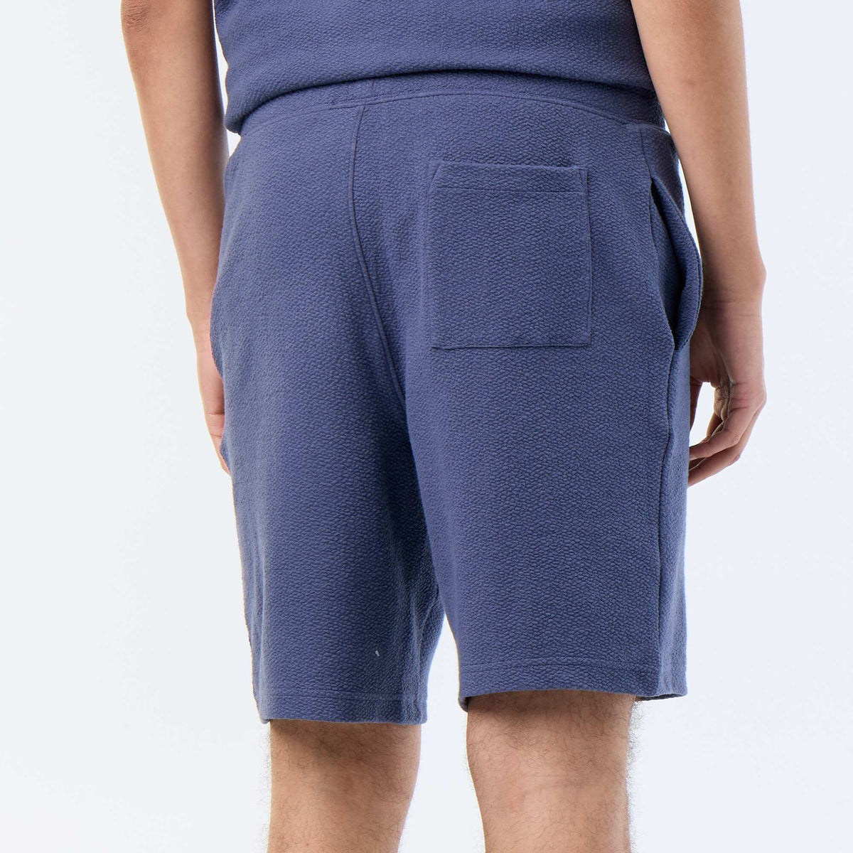 Bermuda maille lourde uni BLEU