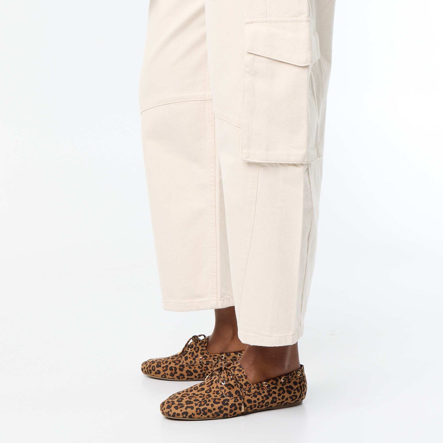 Pantalon ballon avec poche à rabat ECRU